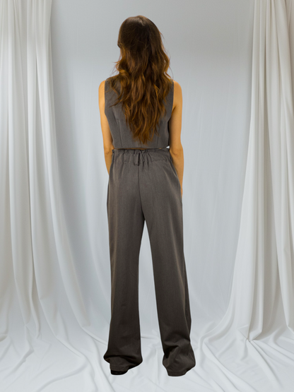 Pantalone elegante a vita alta