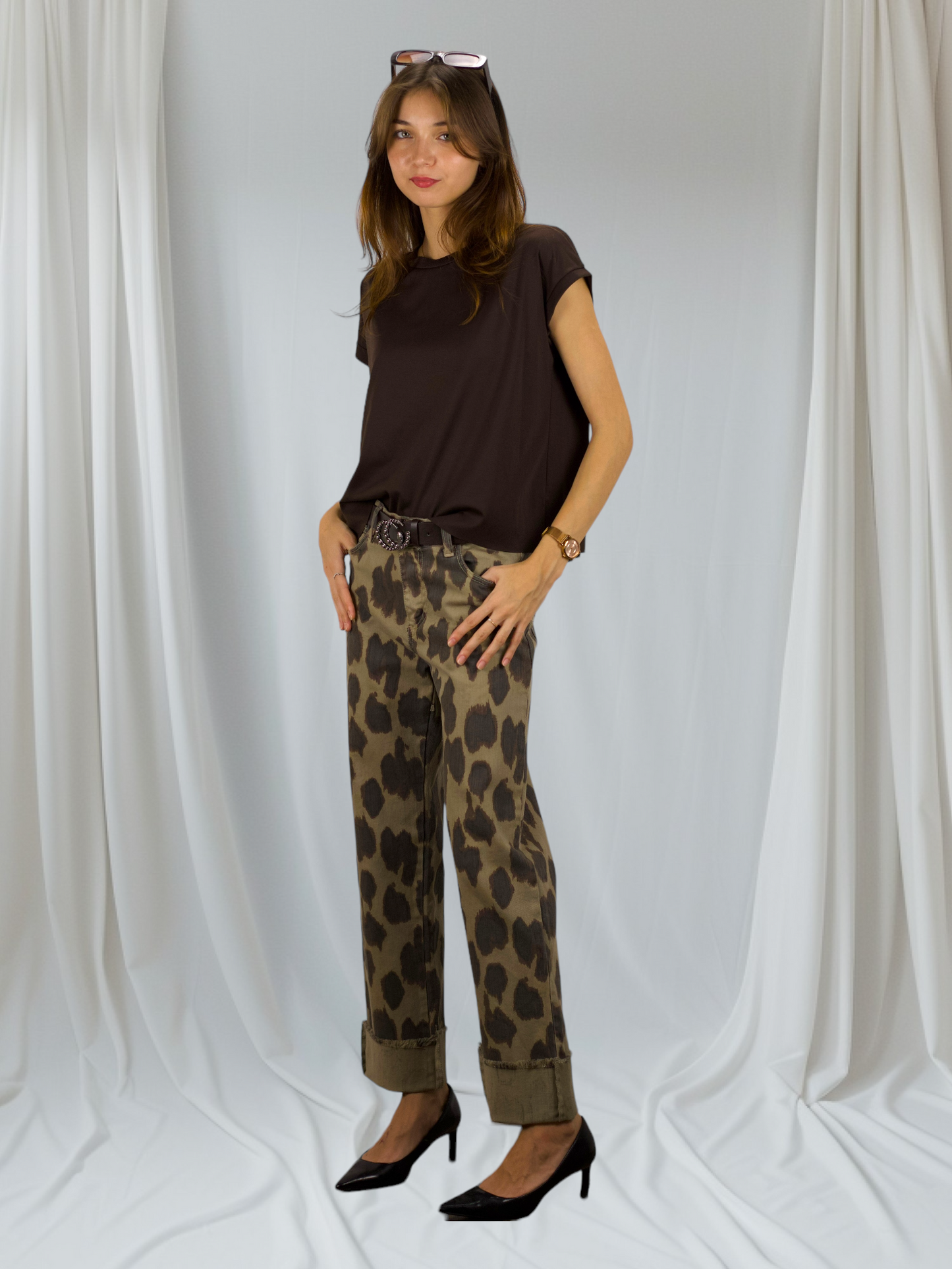 Pantalone Leopard Print