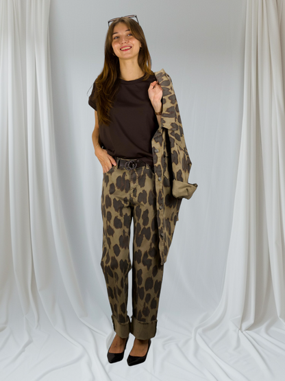 Pantalone Leopard Print