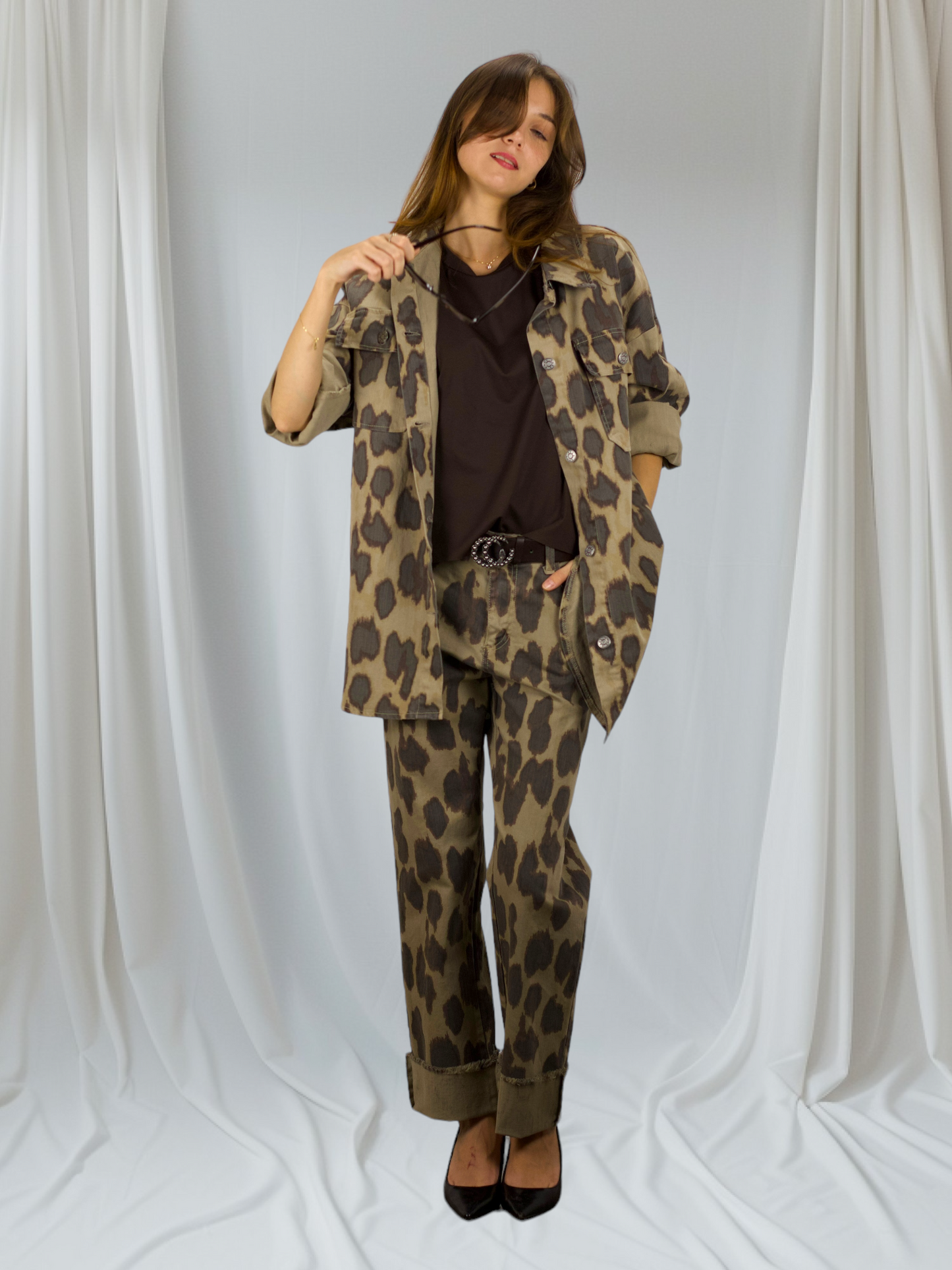 Pantalone Leopard Print