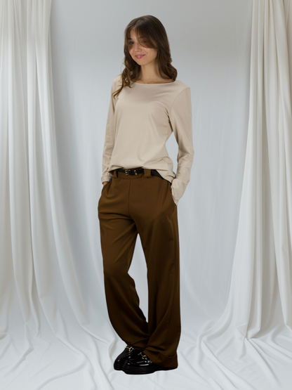 Pantalone elegante con cinturino